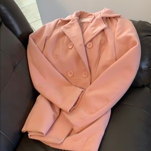 Women’s light pink pea coat
